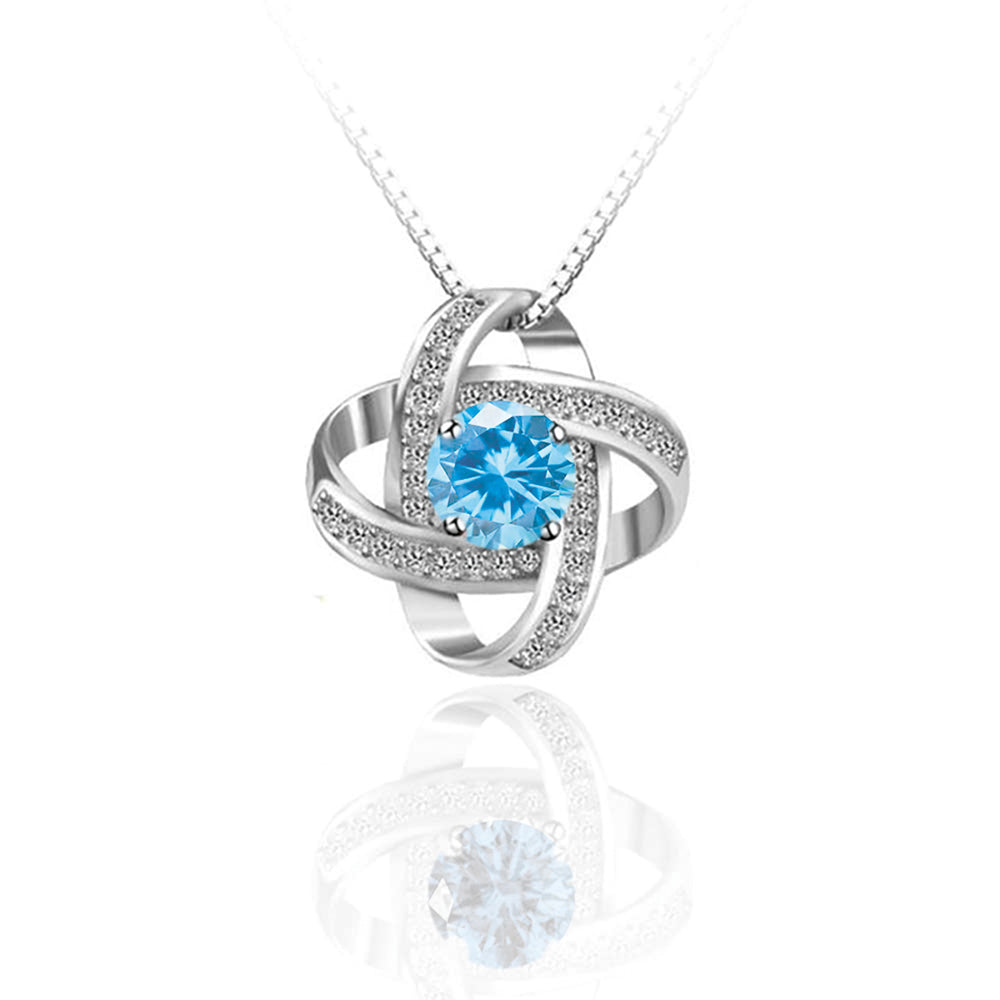 Clover necklace (blue) Main image