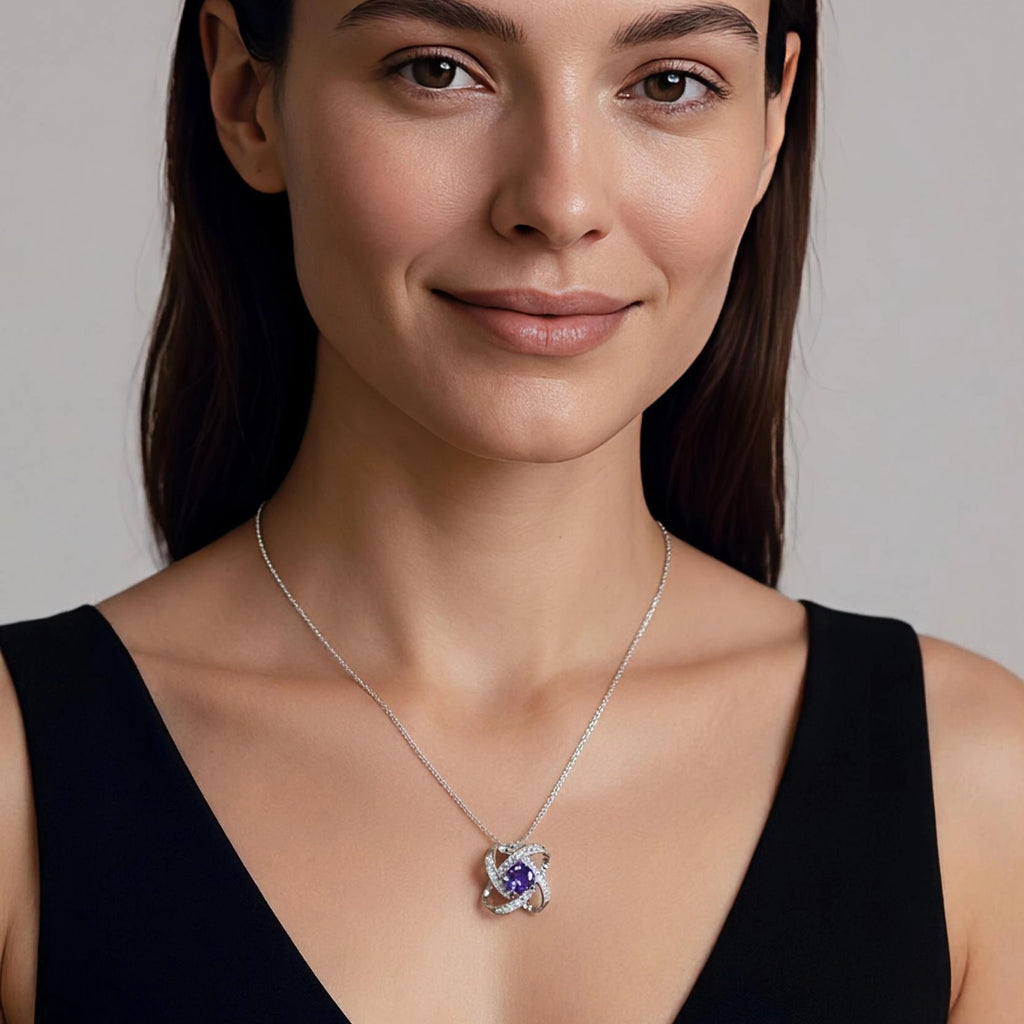 Four-leaf clover necklace (925 sterling silver)