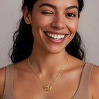 Double ring necklace