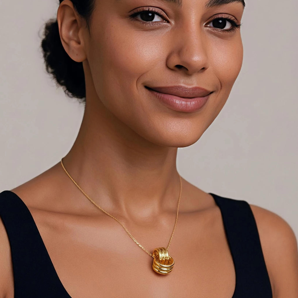 Double ring necklace