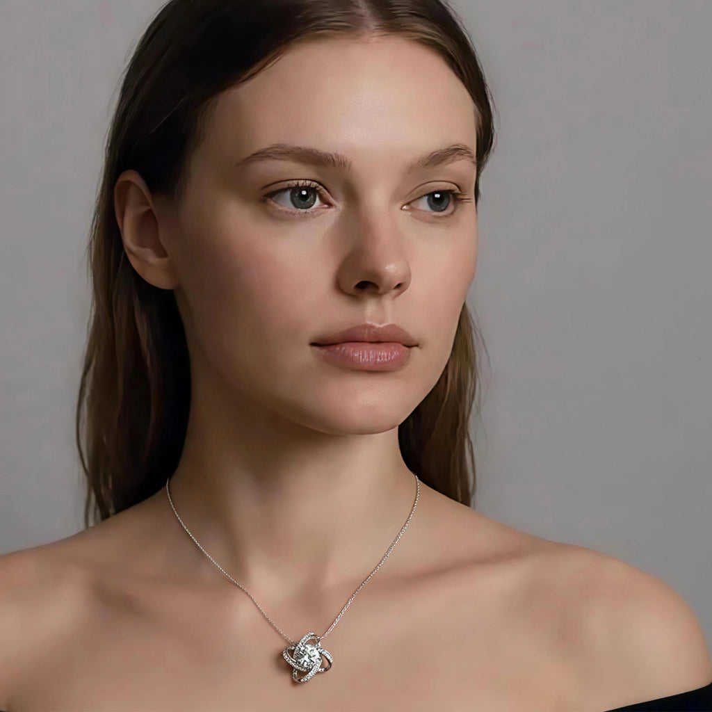 Four-leaf clover necklace (925 sterling silver)
