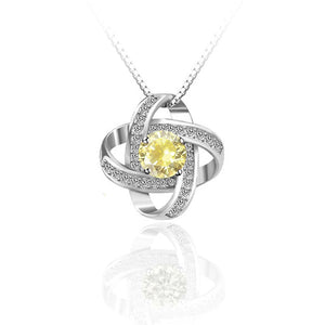 Clover necklace (yellow)