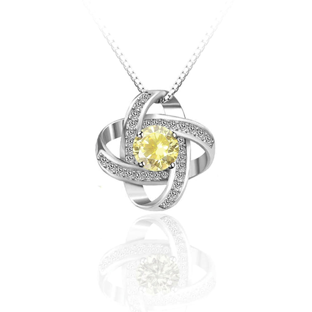 Clover necklace (yellow)