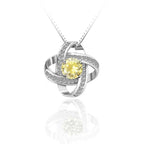 Clover necklace (yellow)