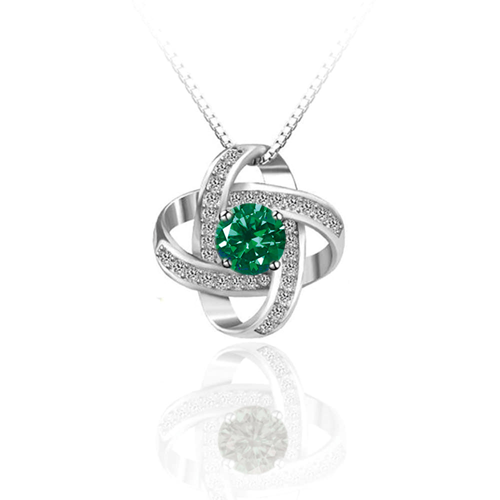 Clover necklace (green)