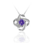 Clover necklace (purple)