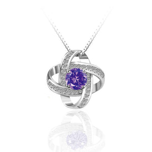 Clover necklace (purple)